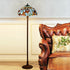 Traditional Tiffany Butterfly Decoration Stained Glass 2-Light Standing Floor Lamp For Study