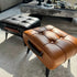 Modern Luxury Square Leather Sponge Upholstered Portable Footstool Backless Armless For Entryways