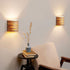 Traditional Japanese Wood Veneer Arch 1-Light Wall Sconce Lamp For Bedside