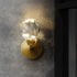 Contemporary Luxury Crystal Diamond Brass LED Wall Sconce Lamp For Hallway