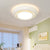 Modern Minimalist Round Iron Acrylic LED Flush Mount Ceiling Light For Bedroom