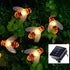 Modern Art Deco Waterproof Solar Honey Bees Decoration Plastic LED Outdoor String Light For Garden