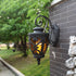 Traditional European Lantern Shaped Aluminum Glass 1-Light Outdoor Wall Sconce Lamp For Garden