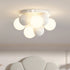 Contemporary Creative Orb Iron Acrylic 5-Light Semi-Flush Mount Ceiling Light For Bedroom