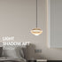 Contemporary Nordic Oval Aluminum Acrylic LED Liftable Pendant Light For Living Room