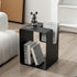 Modern Minimalist Rectangular Cubic Iron End Table 2-Storage For Living Room