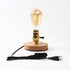 Traditional Vintage Glass Solid Wood Base 1-Light Table Lamp For Bedroom