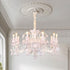 Modern Luxury Lace Candle Hardware Glass Crystal 6/10 Light Chandelier For Living Room