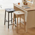 Contemporary Nordic Wood Rectangular Bar Stool Footrest For Kitchen