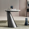 Modern Minimalist Round Marble Stainless Steel End Table 1-Tier For Living Room