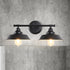 Contemporary Industrial Round Iron 2/3 Light Wall Sconce Lamp For Bathroom