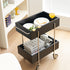 Modern Eclectic Rectangular Stainless Steel End Table 2-Tier For Living Room
