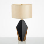 Modern Minimalist Cylinder Iron Fabric 1-Light Table Lamp For Bedroom