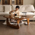 Modern Minimalist Solid Wood Triangular Coffee Table For Living Room