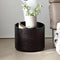 Modern Minimalist Round Cylinder Wood Nightstand 1-Drawer For Bedroom