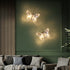 Contemporary Creative Butterfly Hardware Aluminum Acrylic LED Wall Sconce Lamp For Living Room