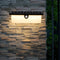 Modern Minimalist Solar Waterproof Rectangle PC ABS LED Outdoor Wall Sconce Lamp For Garden