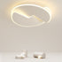 Modern Minimalist Round Acrylic Iron Shade LED Flush Mount Ceiling Light For Bedroom