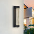 Modern Minimalist Waterproof Rectangle Aluminum Iron Glass LED Outdoor Wall Sconce Lamp For Garden