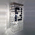 Modern Minimalist Rectangular Small Square Stainless Steel Crystal 3-Light Wall Sconce Lamp For Living Room