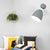 Contemporary Scandinavian Macaron Wood Iron Round 1-Light Wall Sconce Lamp For Living Room
