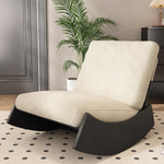 Contemporary Nordic Square Corduroy Sponge Wood Recliner Footrest Backrest For Living Room