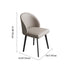 Modern Minimalist Leather Wood Carbon Steel Sponge Square Elliptical Curved Dining Chair Backrest For Dining Room