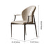 Modern Simplicity Microfiber Leather Stainless Steel Sponge Square Wraparound Dining Chair Backrest Armrest For Dining Room