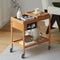 Contemporary Scandinavian Rectangular Wood Glass Coffee Table 2-Tier For Living Room
