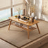 Modern Minimalist Rectangular Wood Coffee Table 2-Tier For Living Room