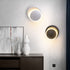 Modern Minimalist Round Rotatable Aluminum PC LED Wall Sconce Lamp For Bedroom