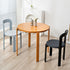 Contemporary Retro Round Wood Poplar Core Panel Dining Table For 2/4 Seats