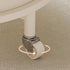 Contemporary Luxury Round Stainless Steel Glass End Table 2-Tier For Living Room