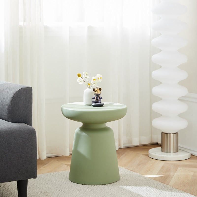 Contemporary Scandinavian PE Mushroom Shape End Table For Living Room