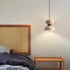 Modern Minimalist Dumbbell Stone Wood LED Pendant Light For Bedroom