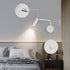 Modern Minimalist Cylindrical Rotatable Iron Aluminum LED Wall Sconce Lamp For Bedroom