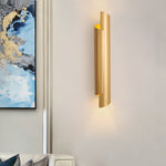 Modern Minimalist Irregular Cylinder Metal 2-Light Wall Sconce Lamp For Living Room