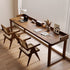 Traditional Rustic Rectangular Wood Desks Two Legs For Home Office