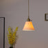 Modern Minimalist Round Cylinder Brass Ceramic 1-Light Pendant Light For Living Room