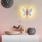 Contemporary Creative Acrylic Butterfly Design Iron LED Wall Sconce Lamp For Bedroom