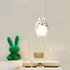 Modern Art Deco Kids Iron Acrylic Rabbit LED Pendant Light For Bedroom