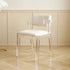 Modern Minimalist Square Lambswool Fabric Acrylic Vanity Stool Backrest For Bedroom