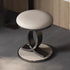 Contemporary Nordic Round Microfiber Leather Vanity Stool For Bedroom