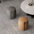 Contemporary Nordic Fabric Wood Sponge Cylinder Round Vanity Stool Backless For Bedroom