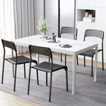 Modern Minimalist Square Plastic Iron Multi-Holes Dining Chair Backrest For Dining Room