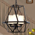 Contemporary Industrial Quadrilateral Trapezoidal Iron 3/4 Light Chandelier For Living Room