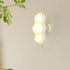 Contemporary Creative Resin Glass Pea Pod Design 3-Light Wall Sconce Lamp For Bedroom