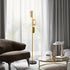 Contemporary Simplicity Folding Square Metal Marble Base 3-Light Standing Floor Lamp For Home Office