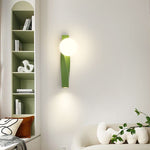 Contemporary Nordic Cream PE Magic Bean Shade LED Wall Sconce Lamp For Living Room