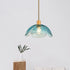 Contemporary Creative Petal Glass Design Brass 1-Light Pendant Light For Bedroom